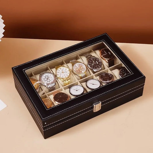 Traditional Leather Watch Display Box